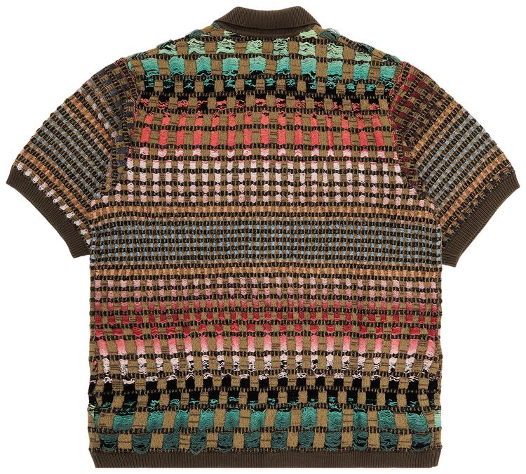 Buy Supreme Gradient Grid Zip Up Polo 
