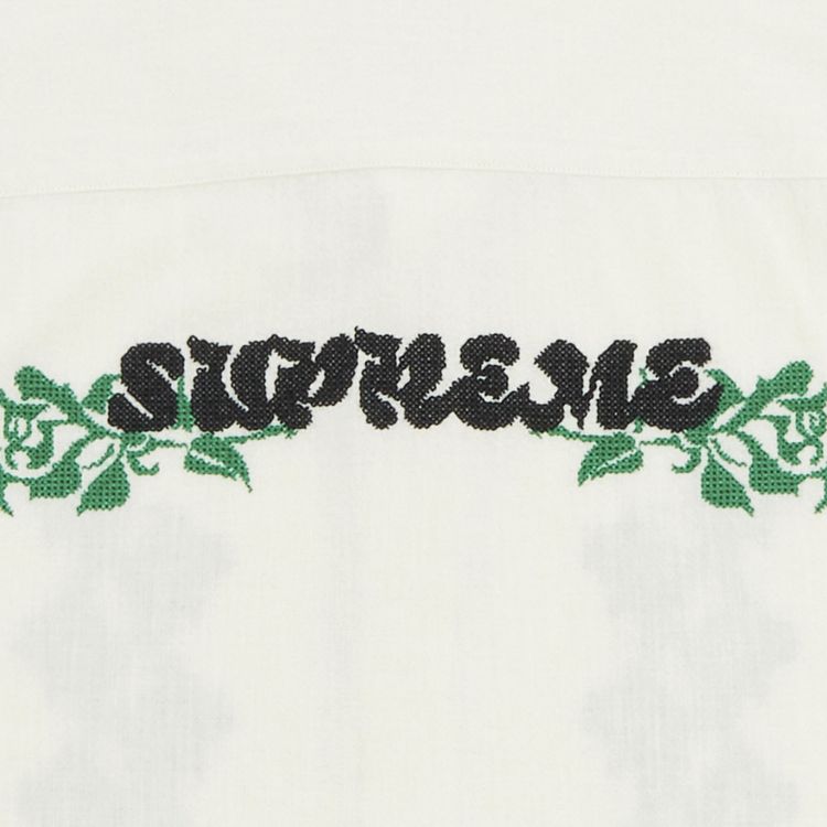 Supreme Needlepoint Short Sleeve Shirt White