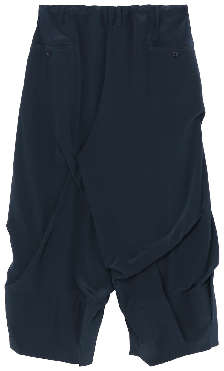 Yohji Yamamoto Pour Homme De Ci Logwood A S Big Tuck Pants Navy