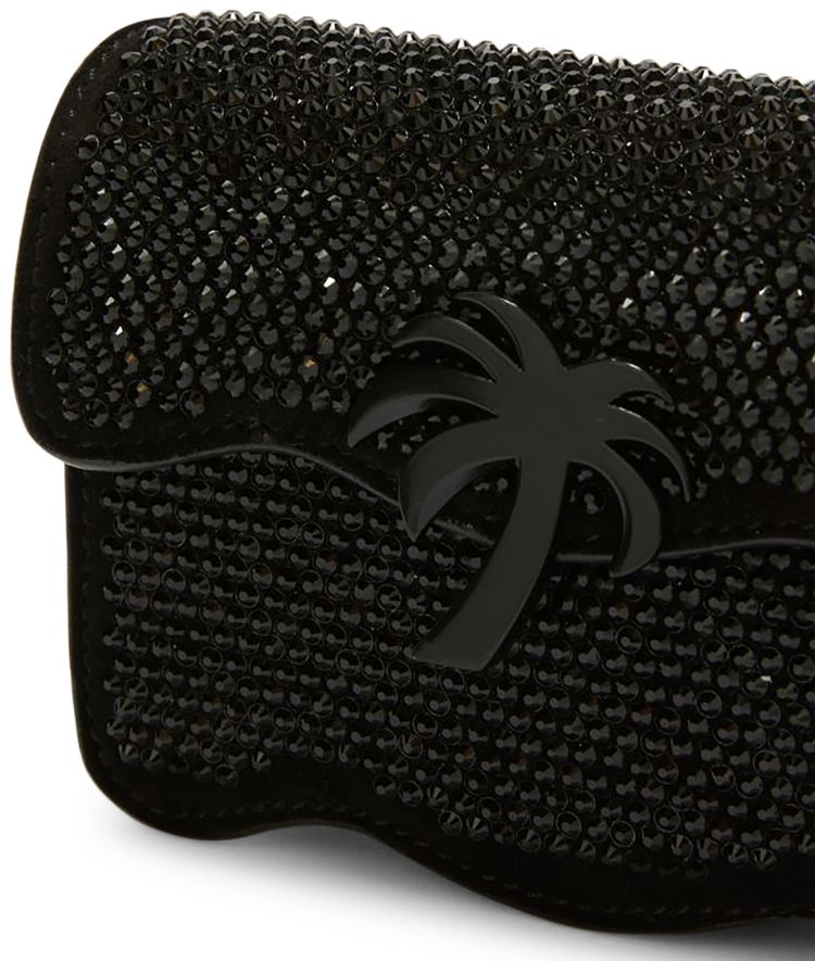 Palm Angels Rhinestone Palm Beach Bag BlackSilver