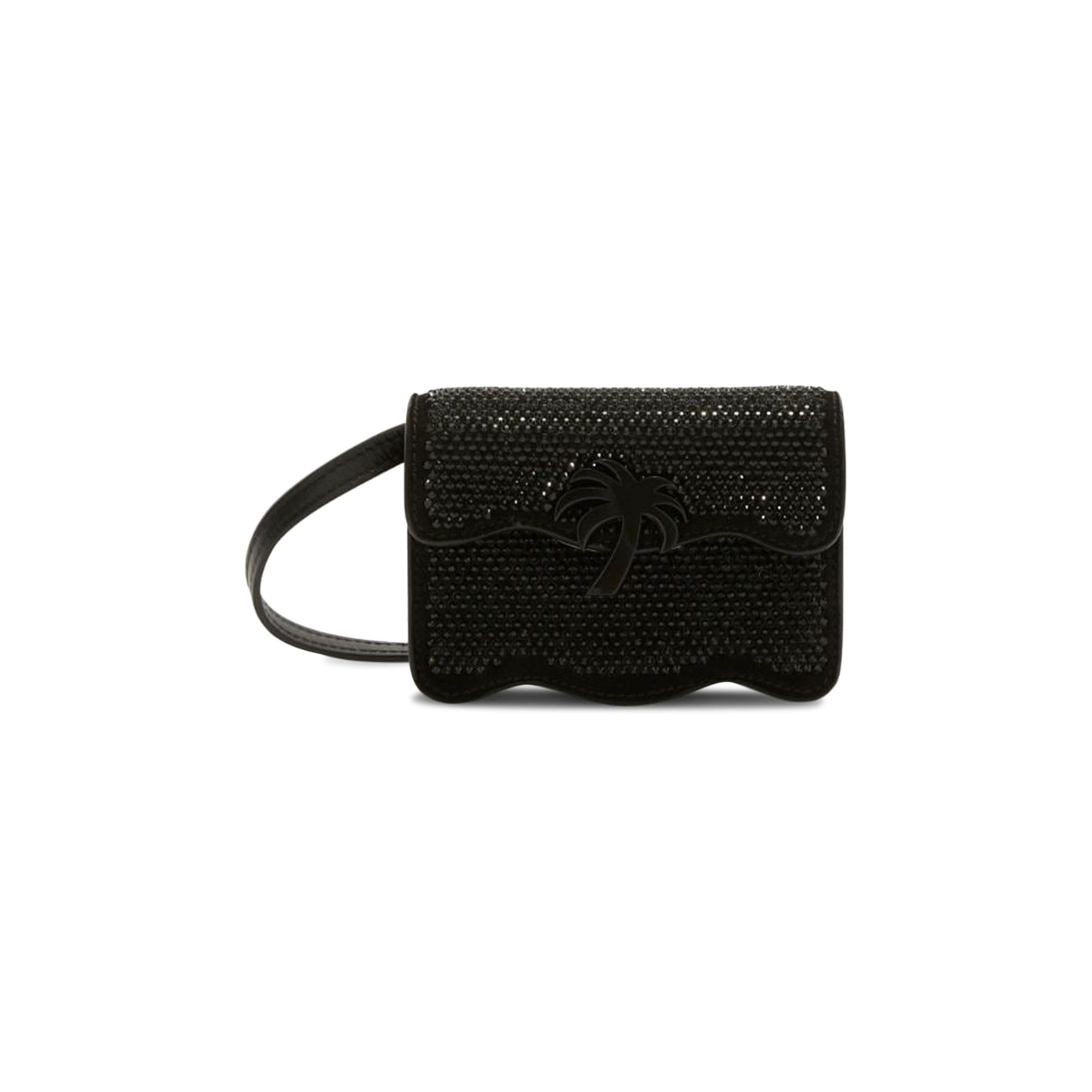 Buy Palm Angels Rhinestone Palm Beach Bag 'Black/Silver