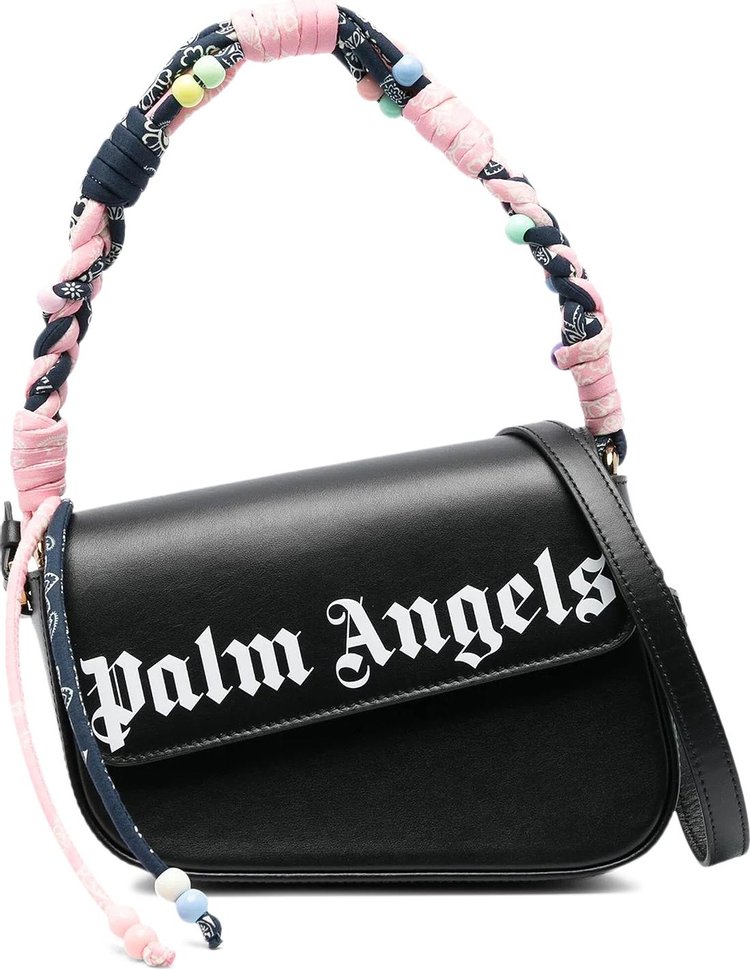 Palm Angels Plaited Bandana Crash Bag 'Black/White'