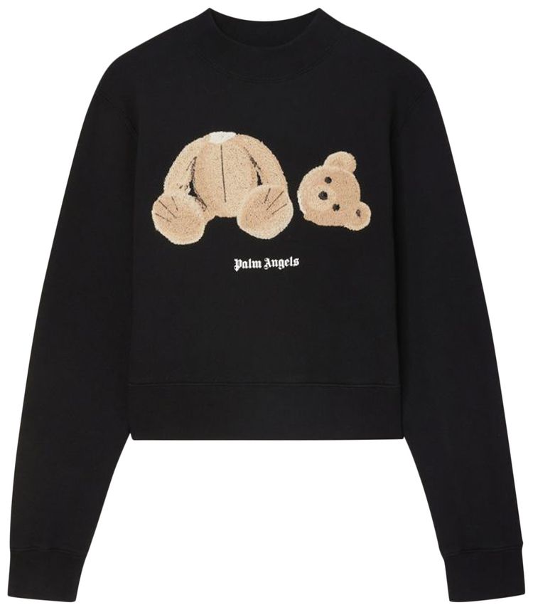 Palm Angels Bear Fitted Crew Black Brown