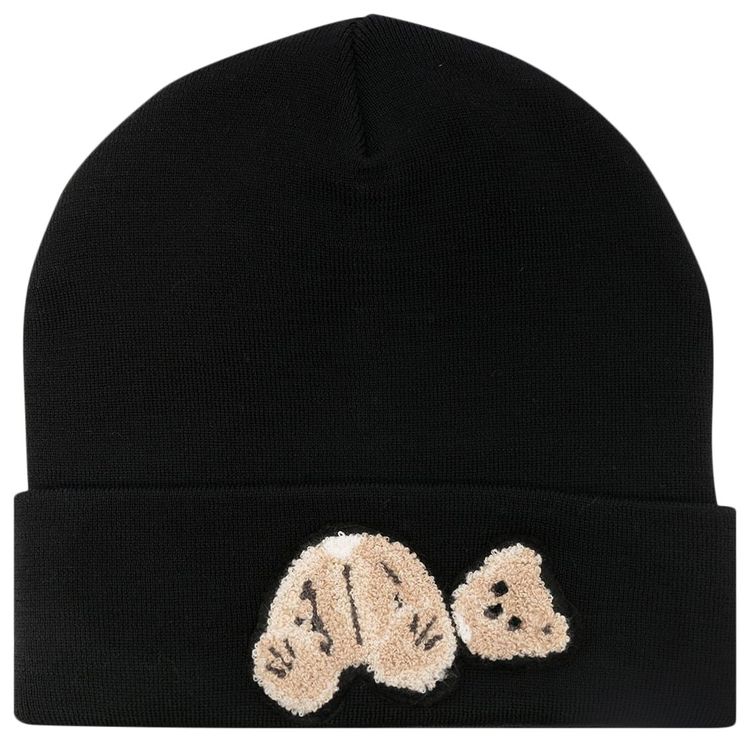 Palm Angels Bear Beanie Black Brown