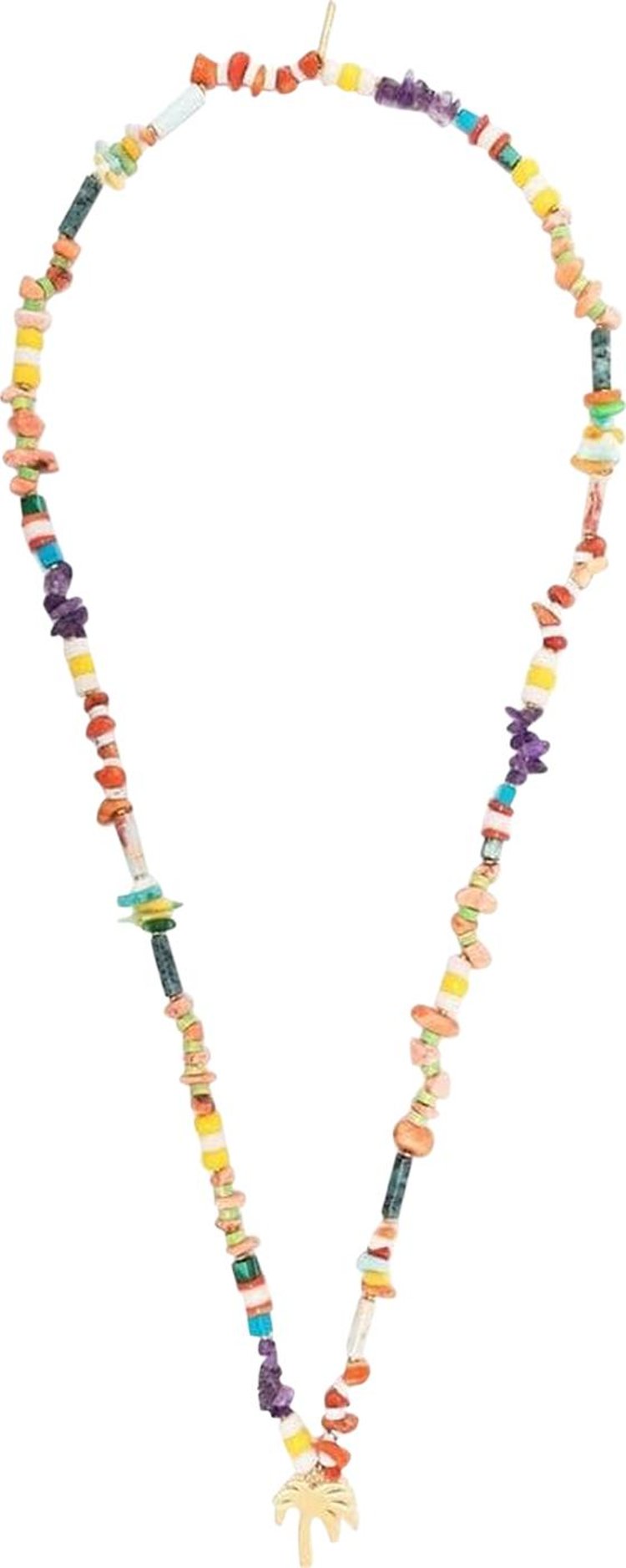 Palm Angels Logo Pendant Beaded Necklace 'Multicolor'