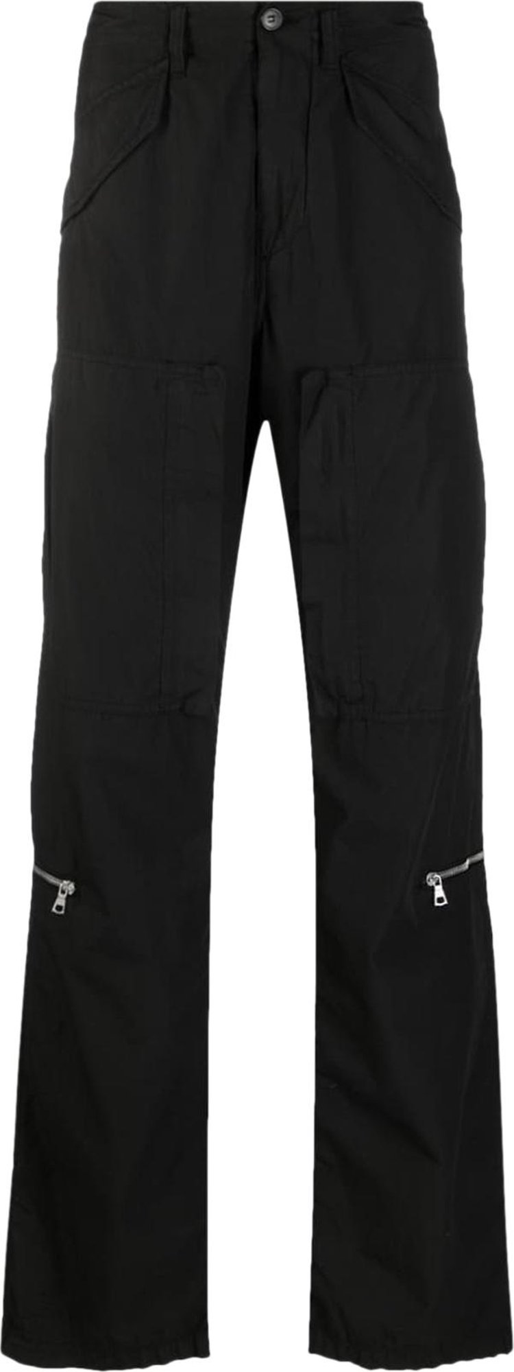 Buy Palm Angels Zip Detailed Cargo Pants 'Black' - PMCF021S23FAB0011010 ...