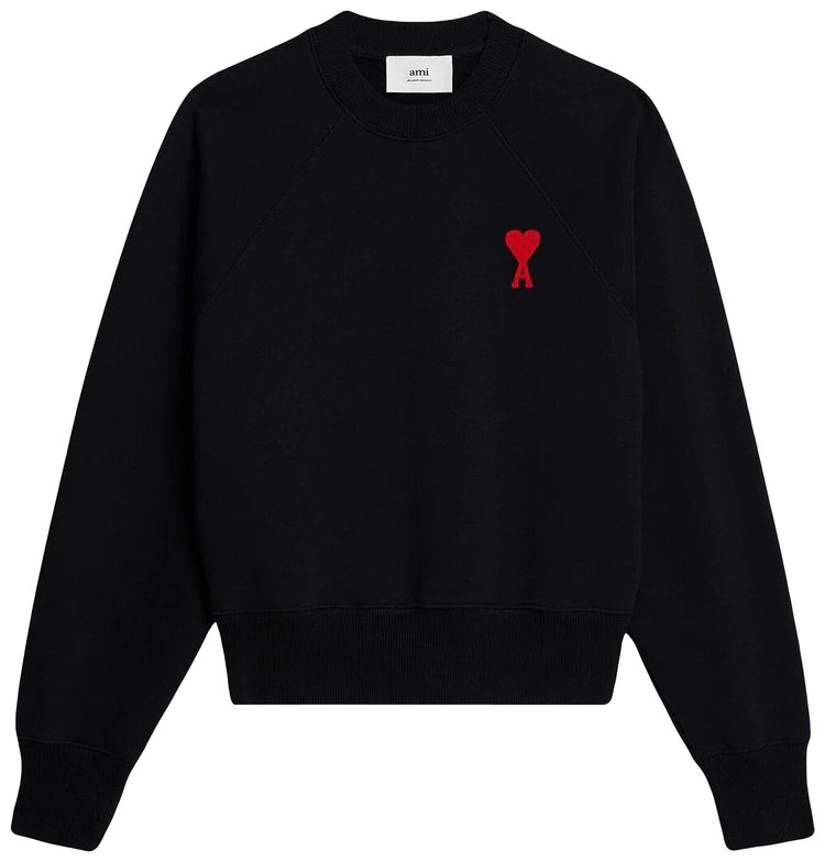 Ami Tonal Sweatshirt BlackRed