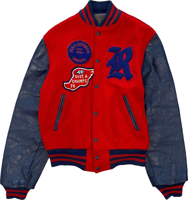 Vintage Varsity Letterman Jacket 'Red/Blue'