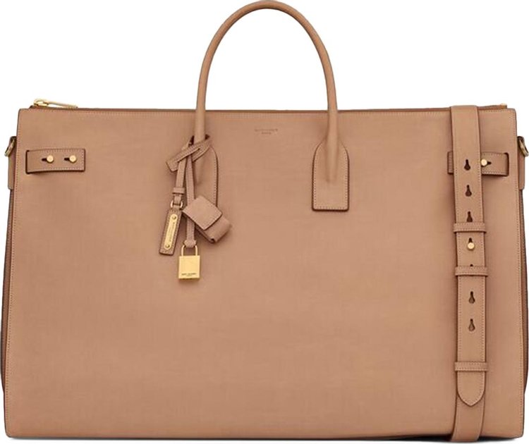 Saint Laurent Sac Du Jour Duffel Bag Vintage BrownGold