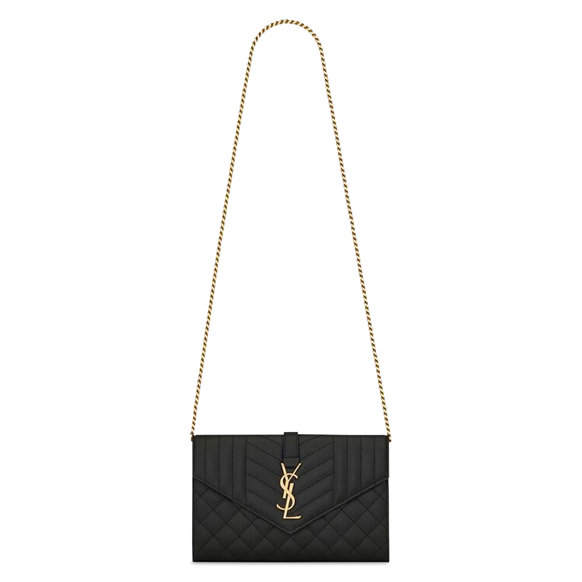 Achetez des Saint Laurent Envelope Chain Wallet Black 620280 B0W91 1000 GOAT FR