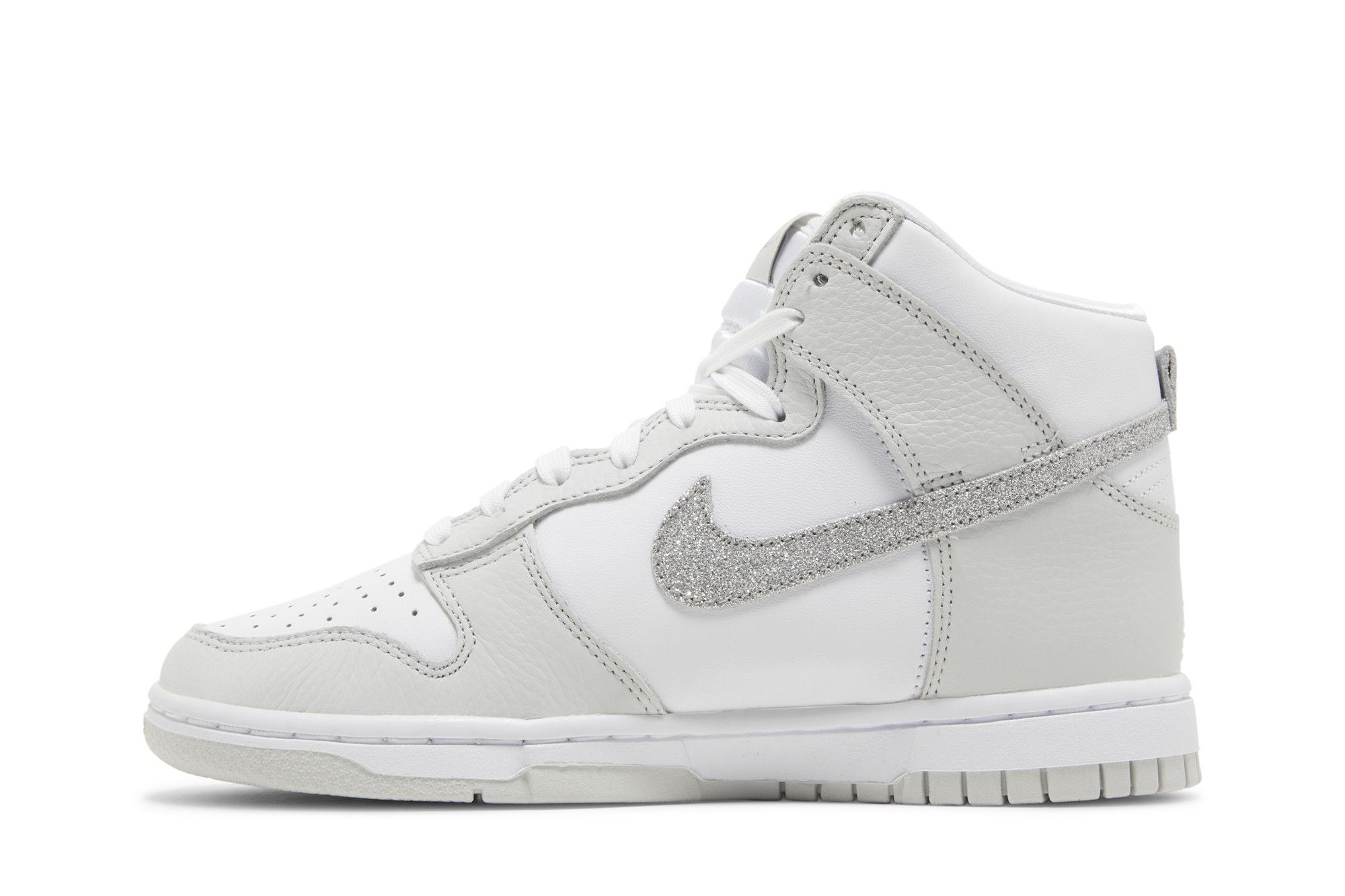 Buy Nike Wmns Dunk High 'Silver Glitter Swoosh' - FJ4578 100 | GOAT