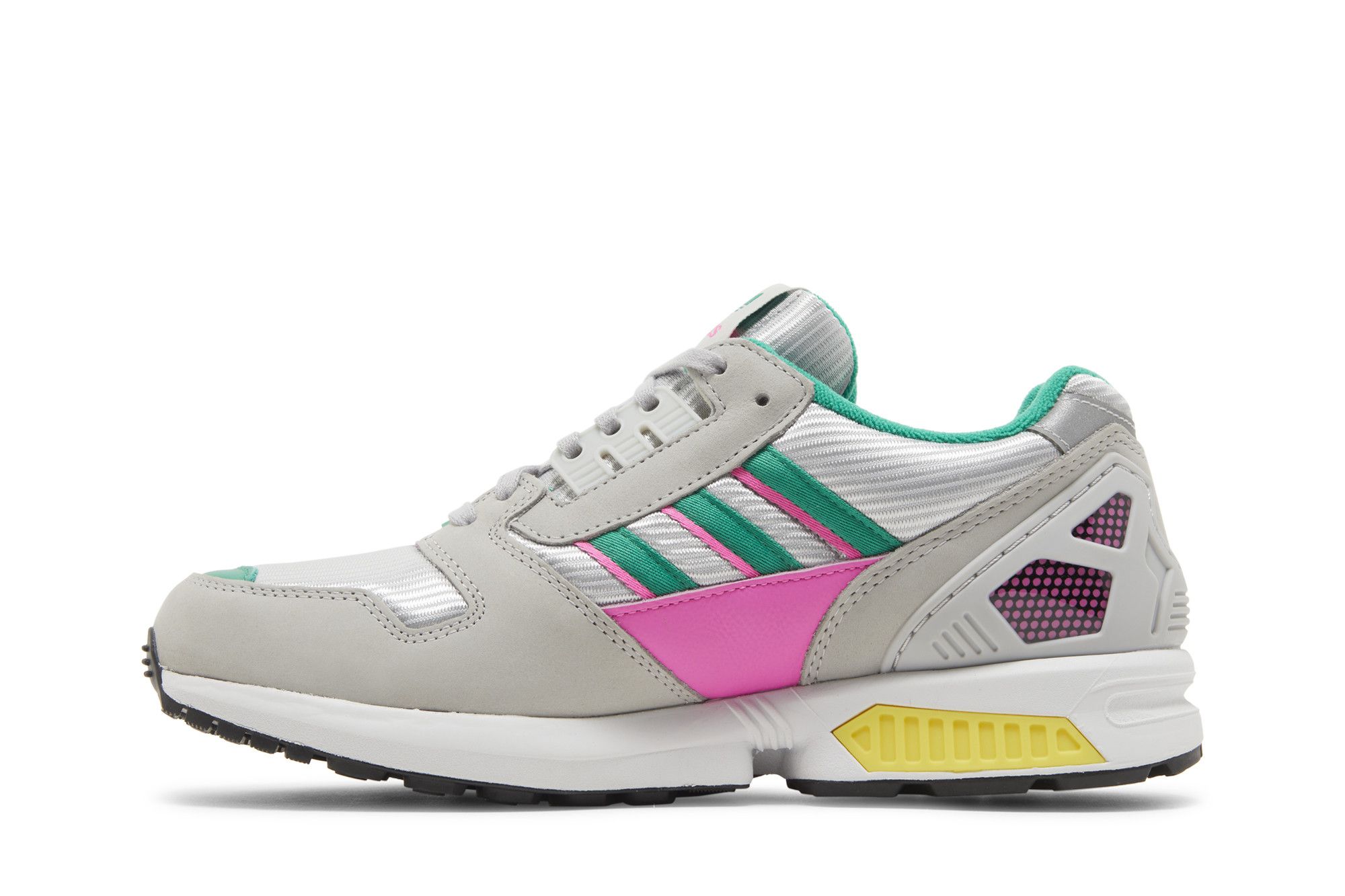 Size 10.5 ZX 8000 Grey Court Green Pink
