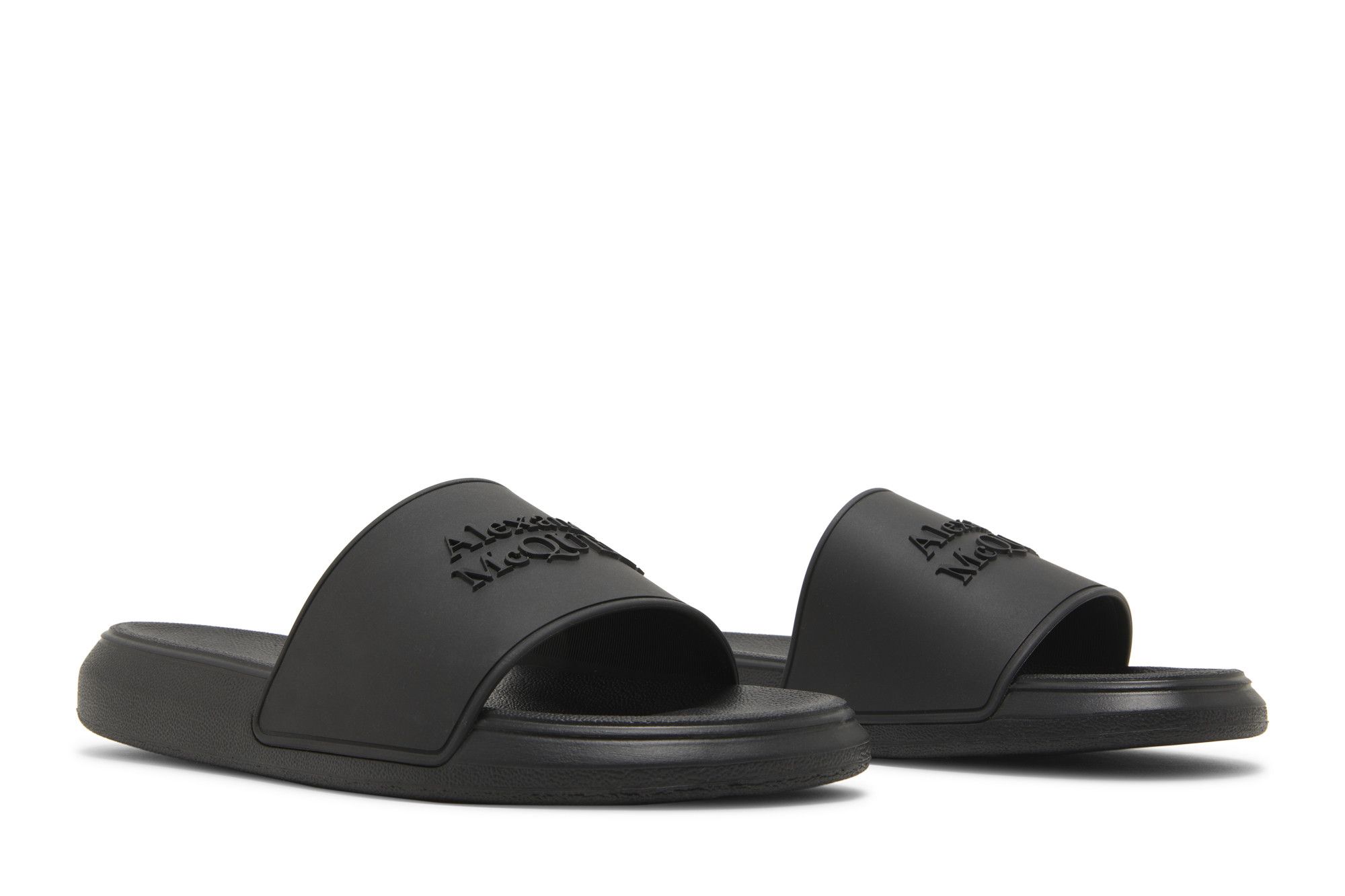 【alexander mcqueen】logo slide / 666983 W4QS0 1000 Buy Alexander Mcqueen Wmns Logo Slides 'Black' - 666983