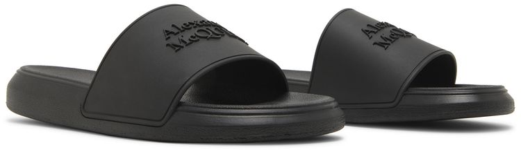 Alexander Mcqueen Wmns Logo Slides Black