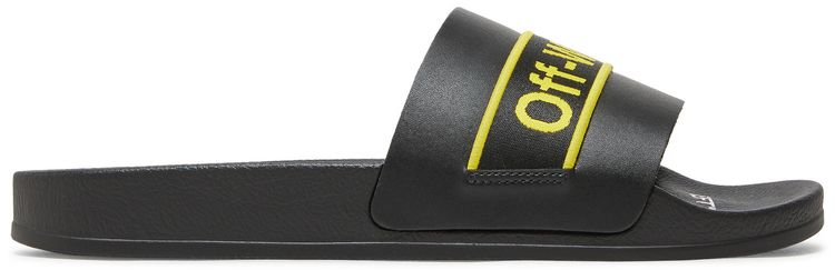 Off White Industrial Sliders Black Yellow