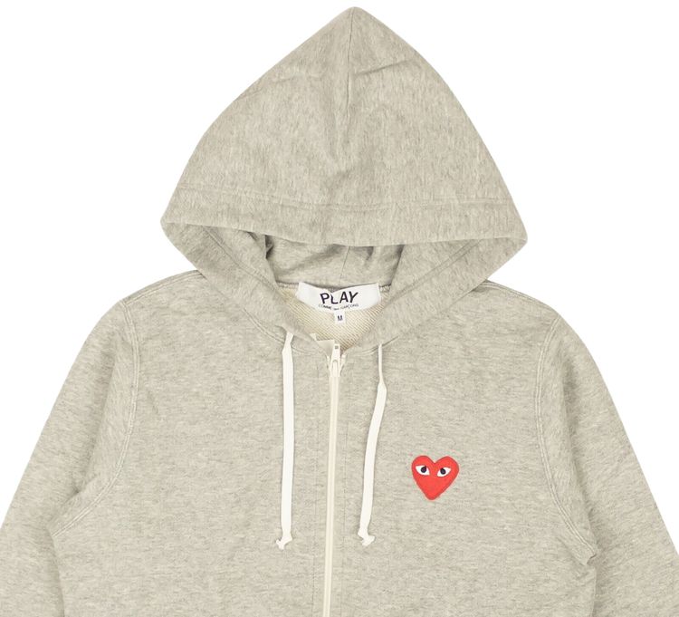 Comme des Garcons PLAY Multi Heart Hoodie Grey