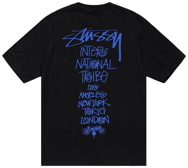 Stussy Tribe Stack Tee Black
