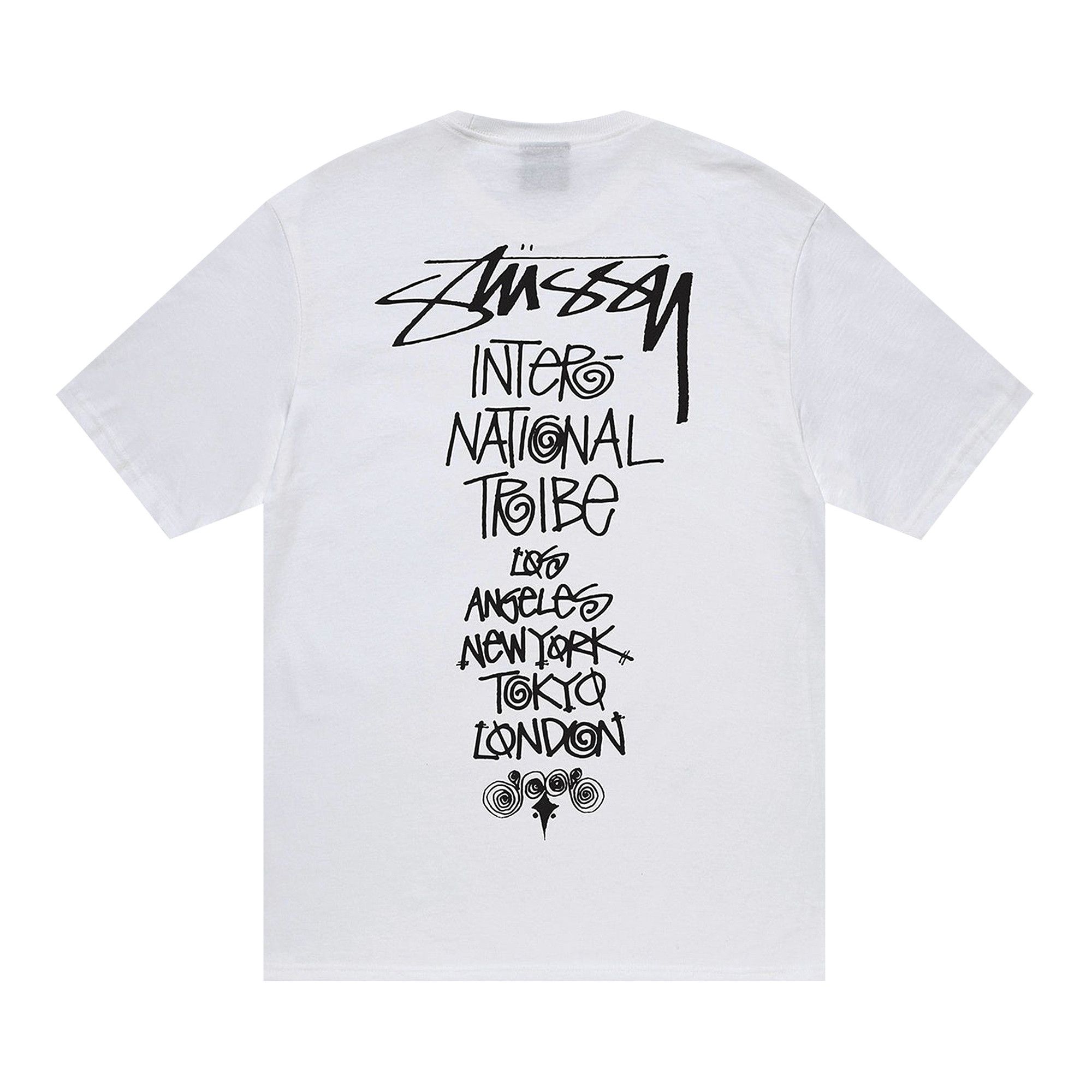 Size l Stussy Tribe Stack Tee 'White'