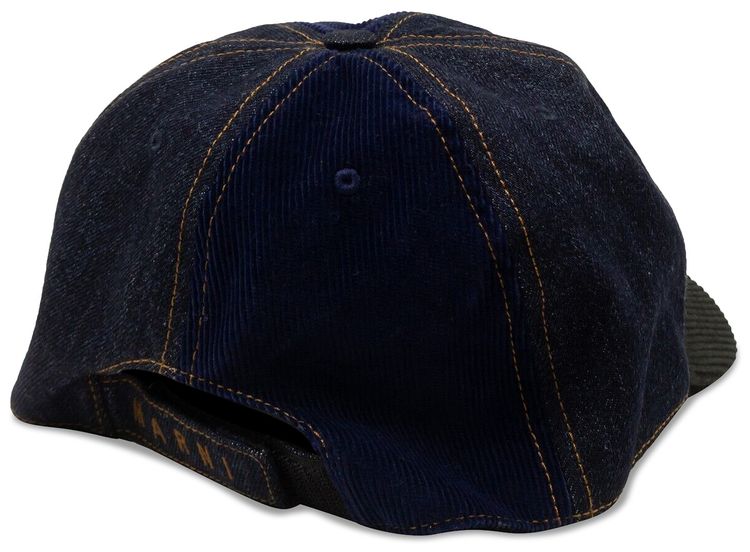 Marni Corduroy and Denim Cap Multicolor