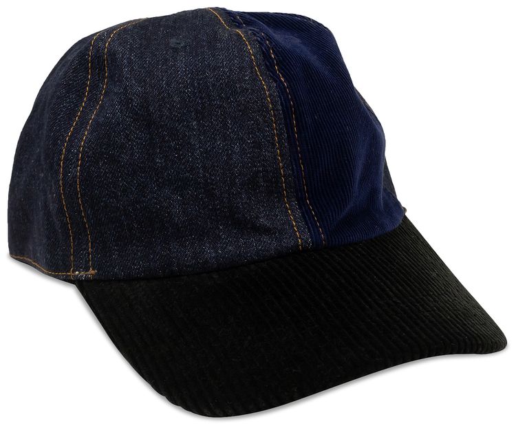 Marni Corduroy and Denim Cap Multicolor