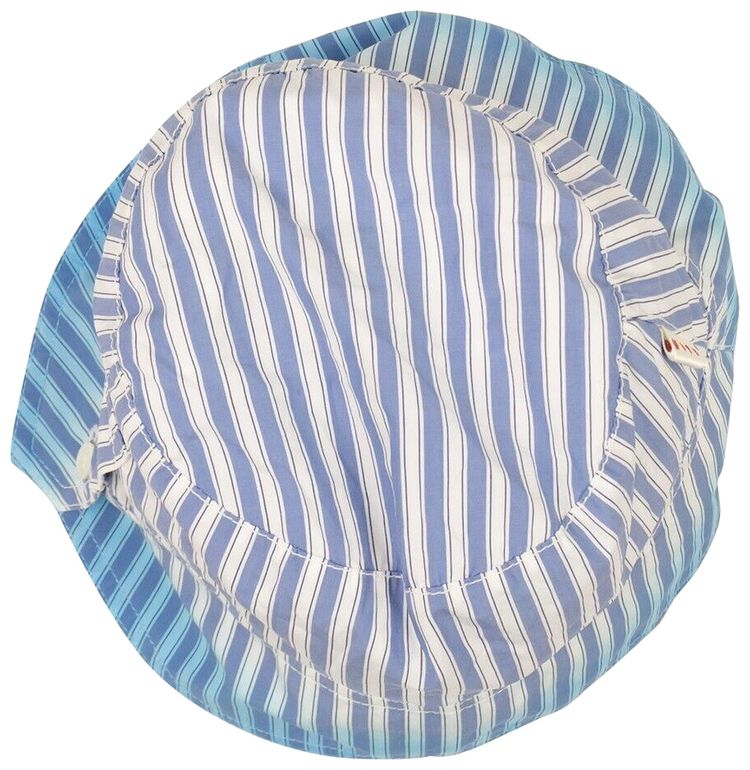 Marni Dip Dyed Poplin Stripe Hat Blue