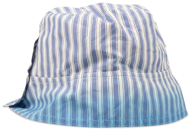 Marni Dip Dyed Poplin Stripe Hat Blue