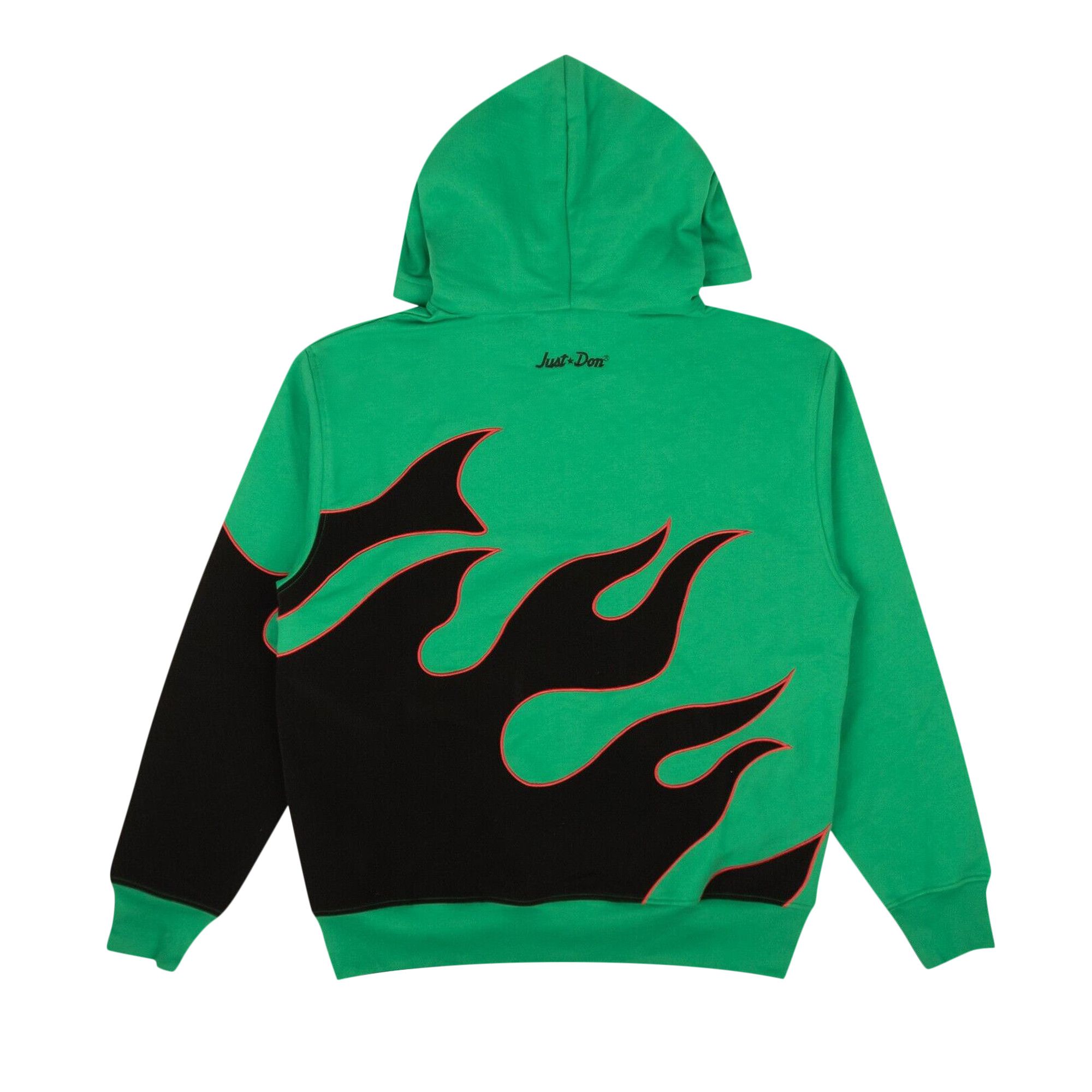 Green flame hoodie best sale