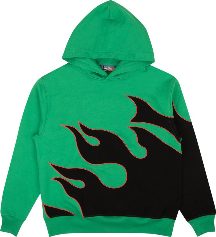 Just Don Graphic Flame Hoodie Sweatshirt 'Green'