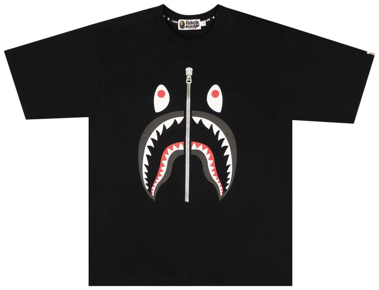 BAPE Shark Relaxed Fit Tee Black