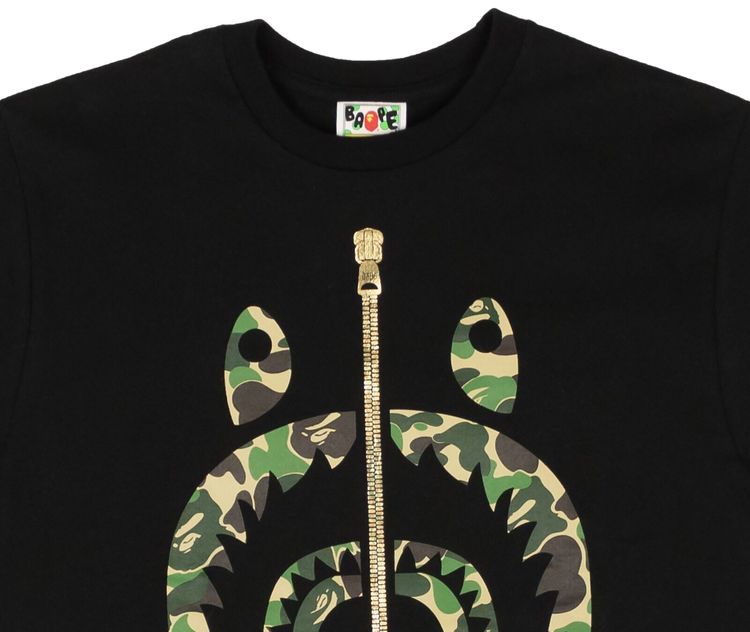BAPE ABC Camo Shark Tee BlackGreen
