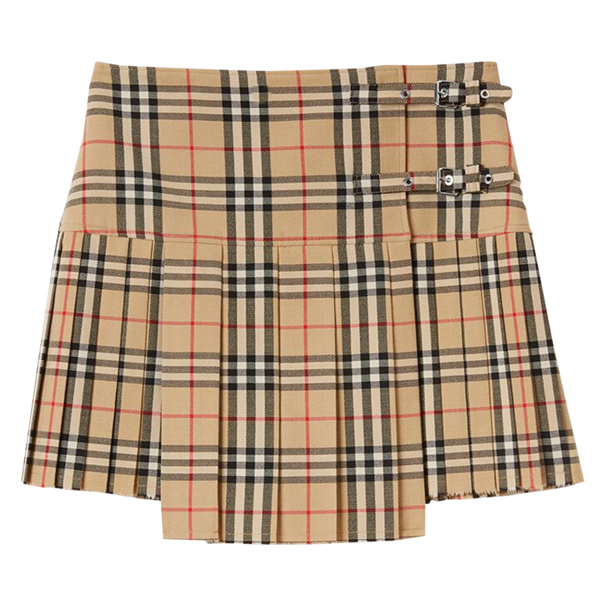 Brown plaid deals burberry skirt