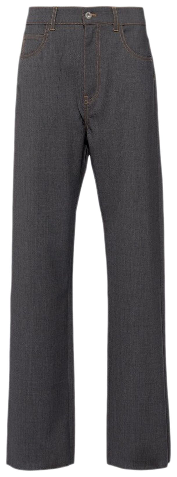 Miu Miu Light Wool Pants Slate Grey