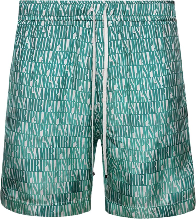 Amiri x Palm Springs Silk Shorts 'Green'