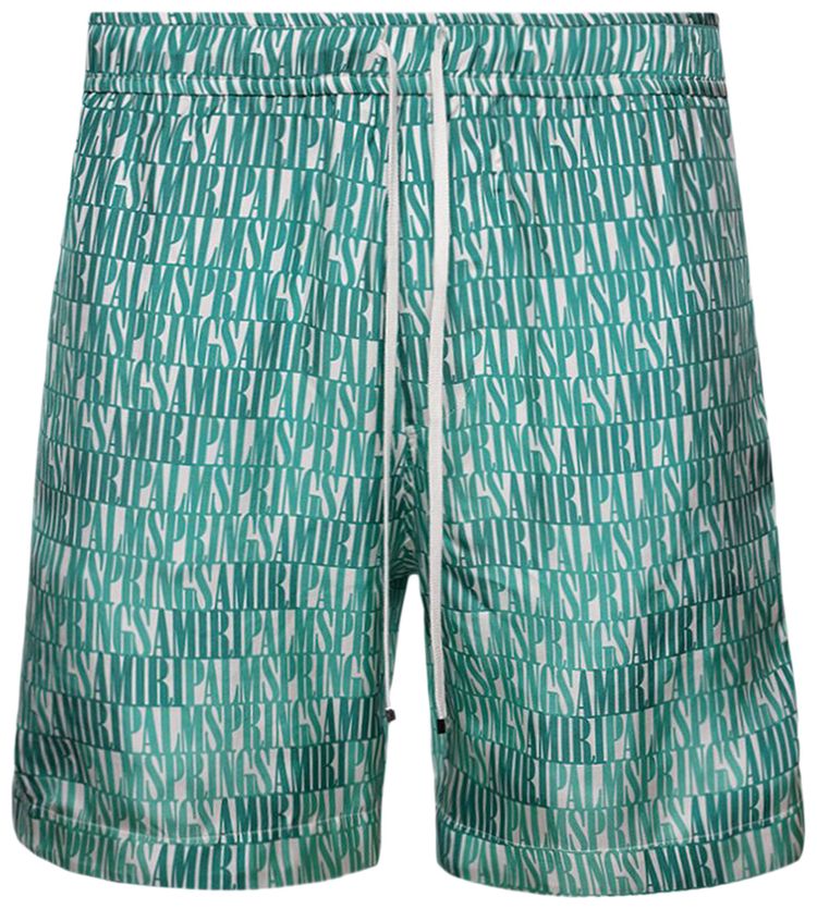 Amiri x Palm Springs Silk Shorts Green