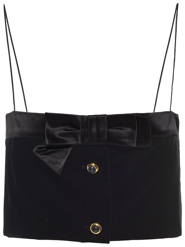 Miu Miu Velvet Top 'Black'