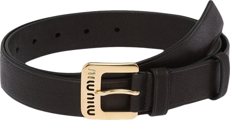 Miu Miu Nappa Leather Belt 'Black'