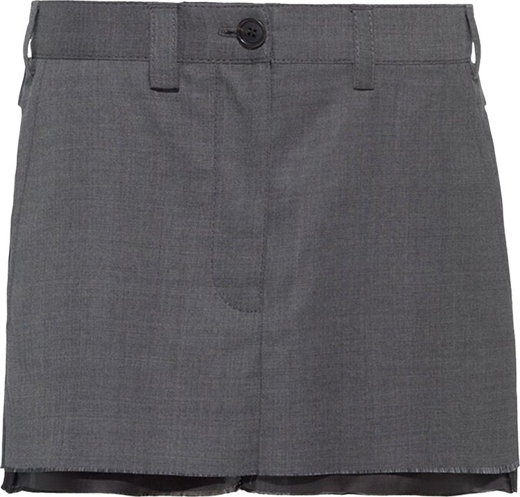 Miu Miu Grisaille Mini Skirt 'Slate Grey'