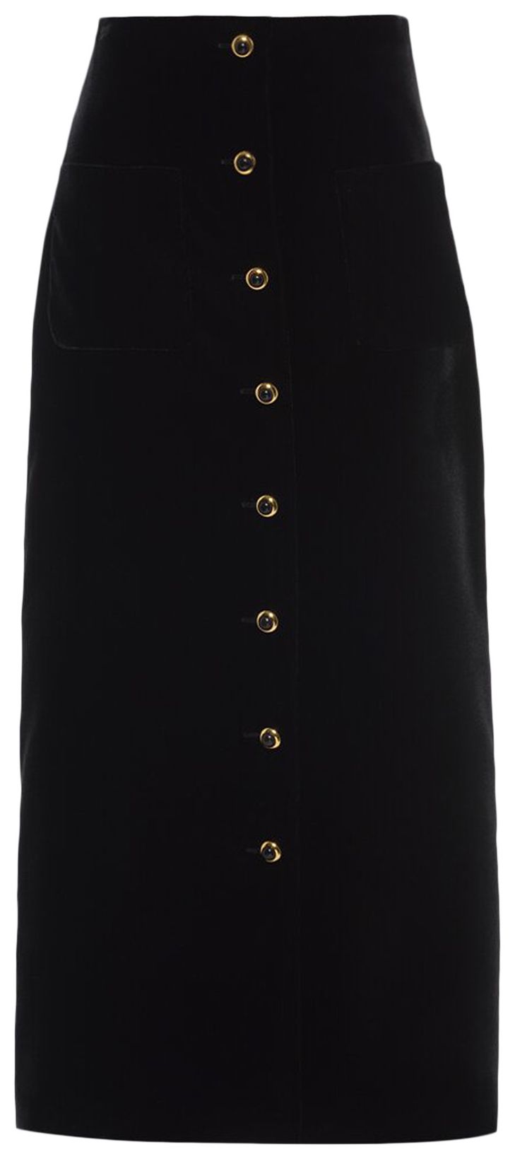 Miu Miu Long Velvet Skirt Black