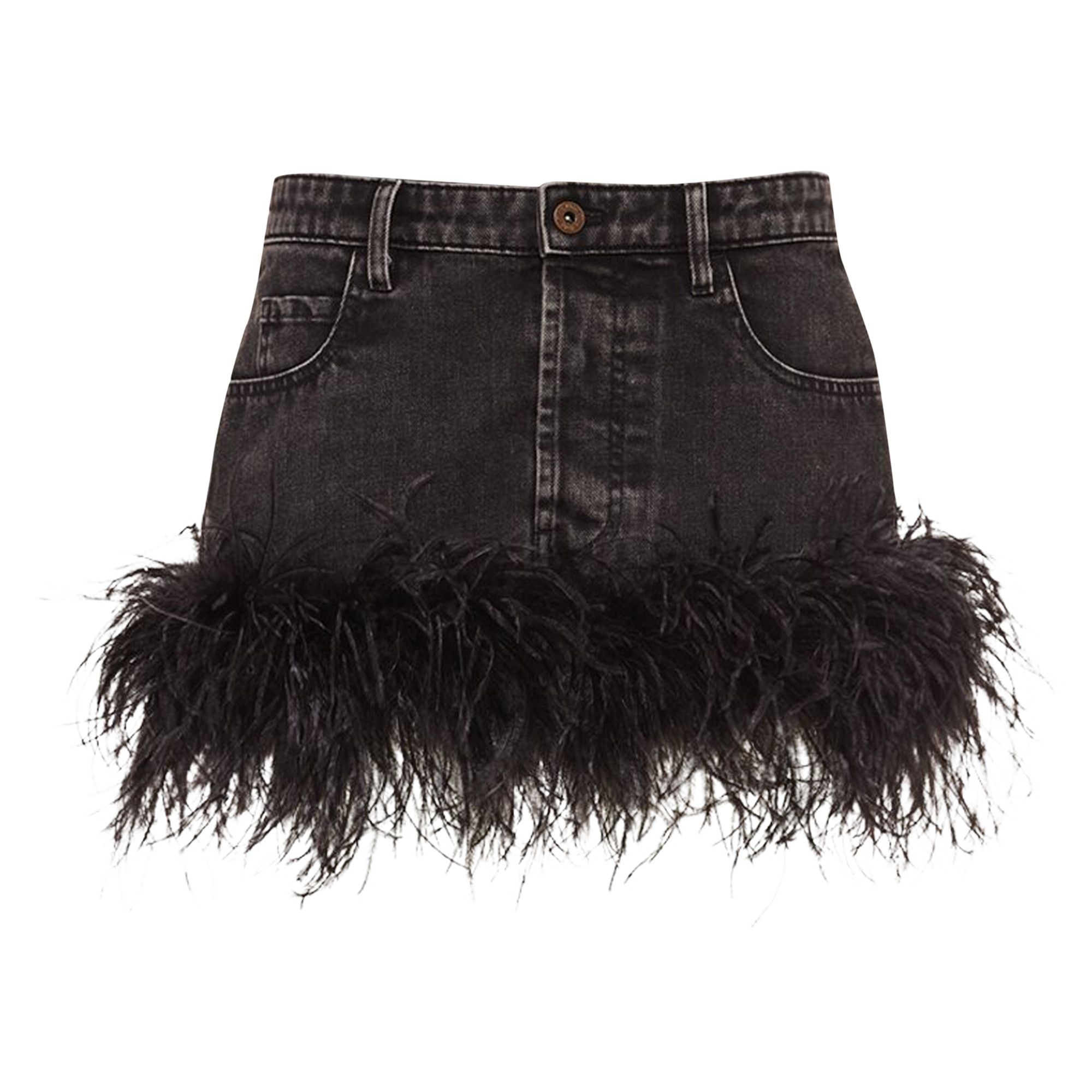 関税・送料込 MIU MIU Black stretch crepe スカート black-viscose-miu-miu-skirt-