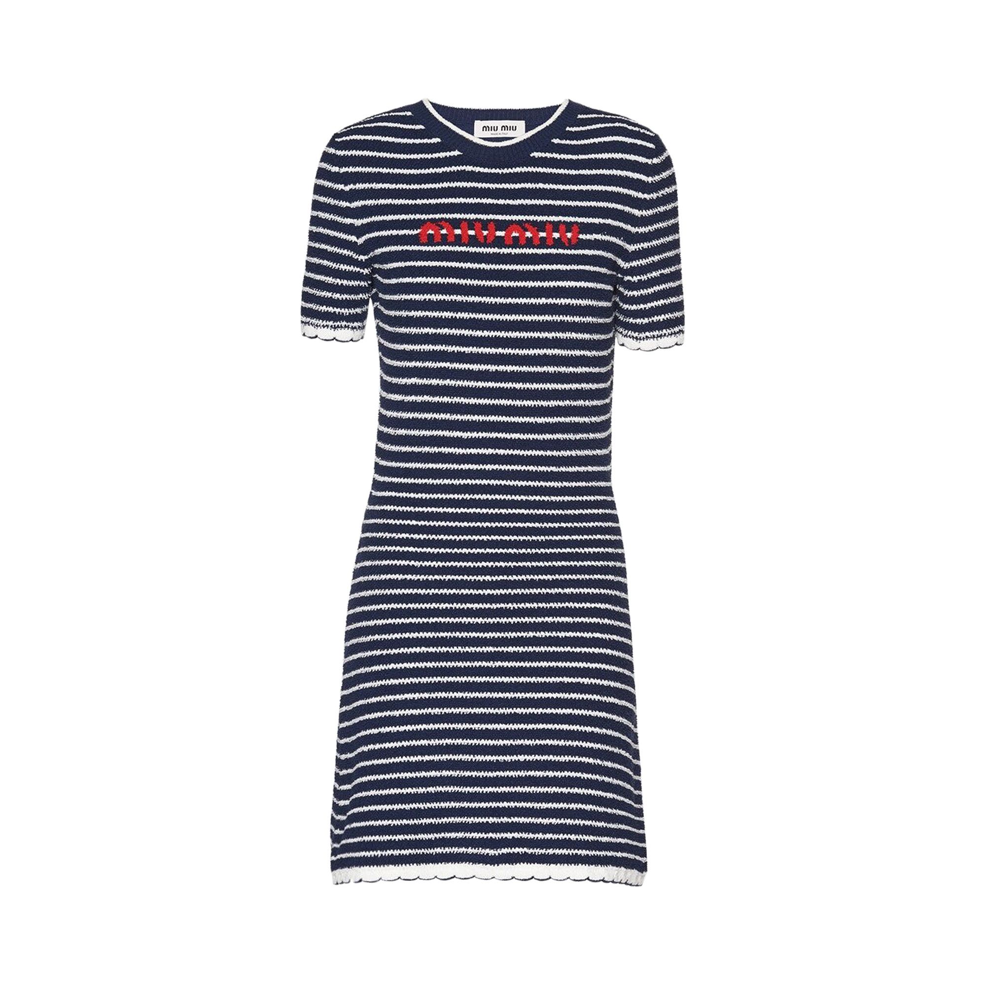 MiuMiu＊Viscose mini-dress ボーダーミニドレス＊送料込 org.jpg