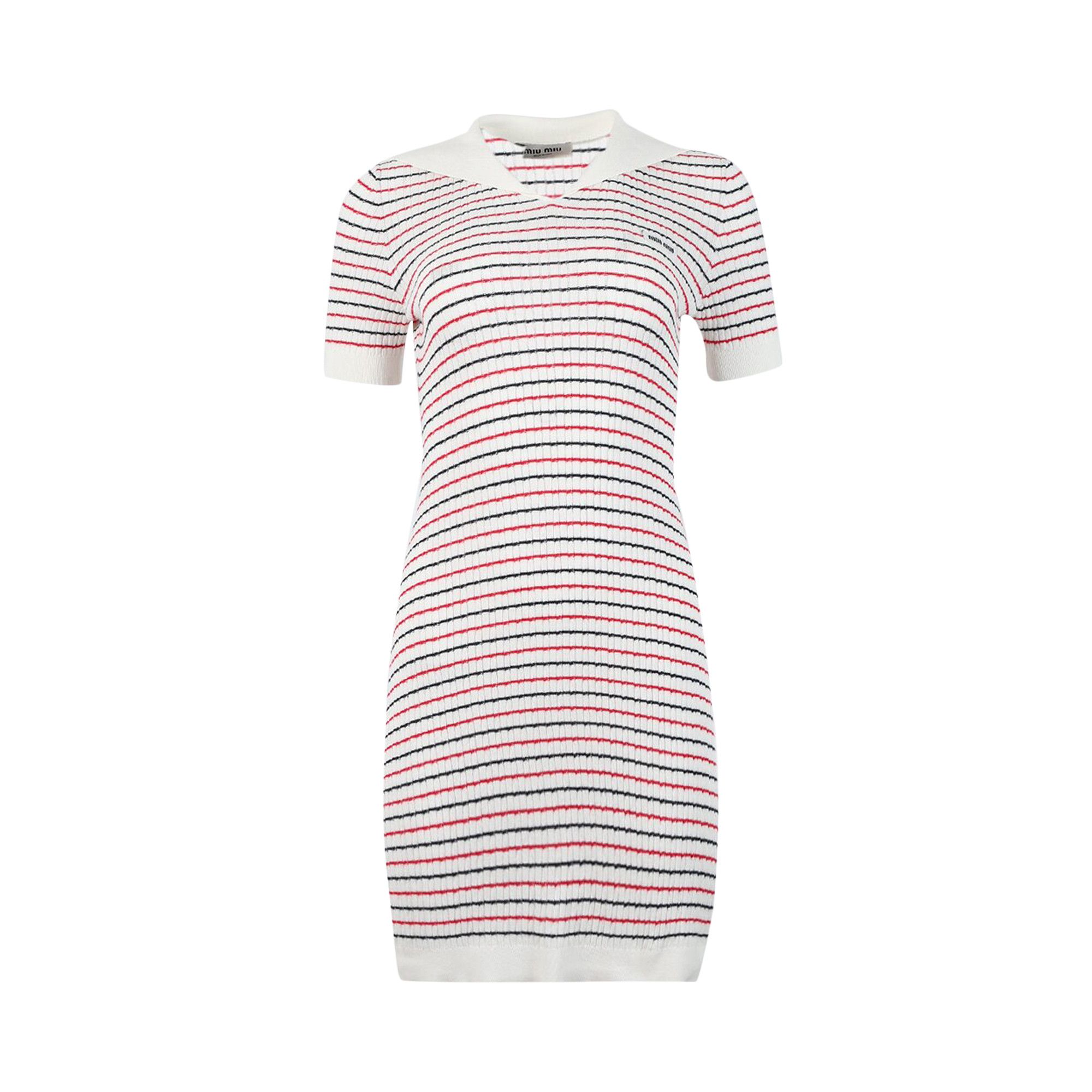 Buy Miu Miu Striped Mini Dress 'White' - MMA738 11FK F0009