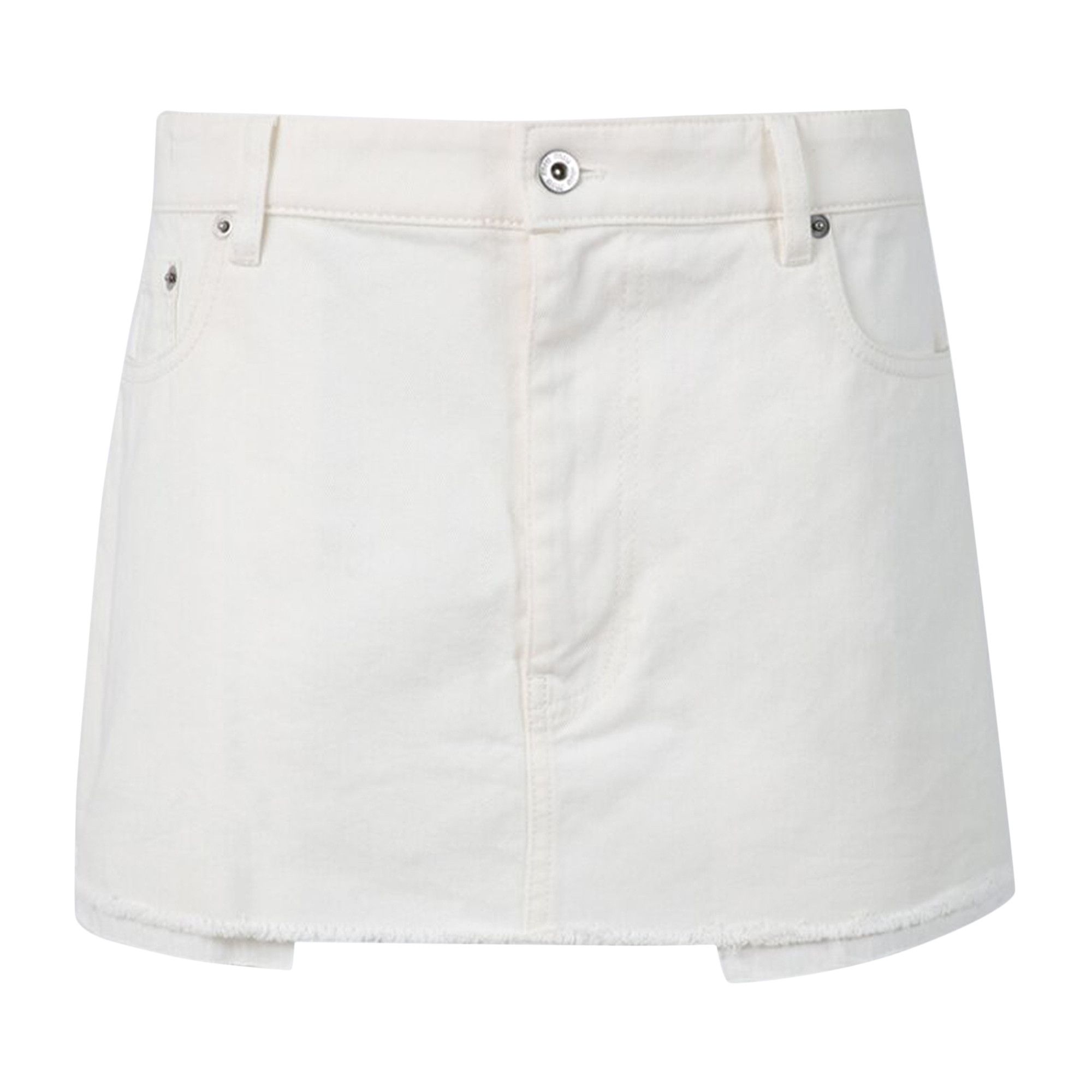 スカート MiuMiu SKIRT (MPD794SOOO1134 F04DR) MIU MIU Pleated chambray skirt