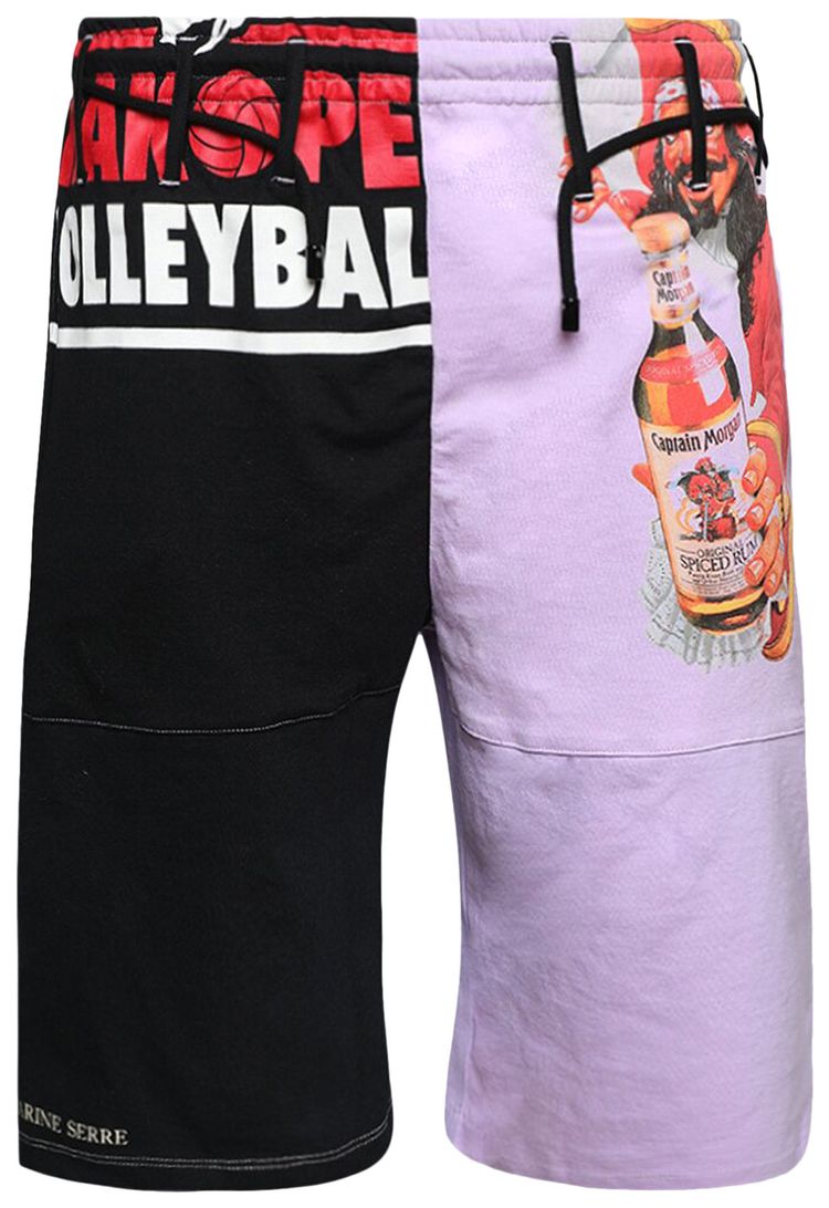 Marine Serre Regenerated T Shirts Graphic Short Lilac Breeze