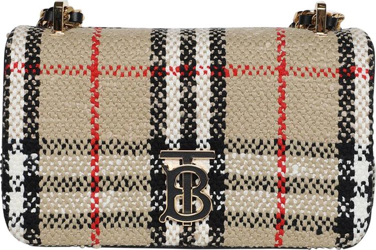 BURBERRY: bag with vintage check pattern - Beige