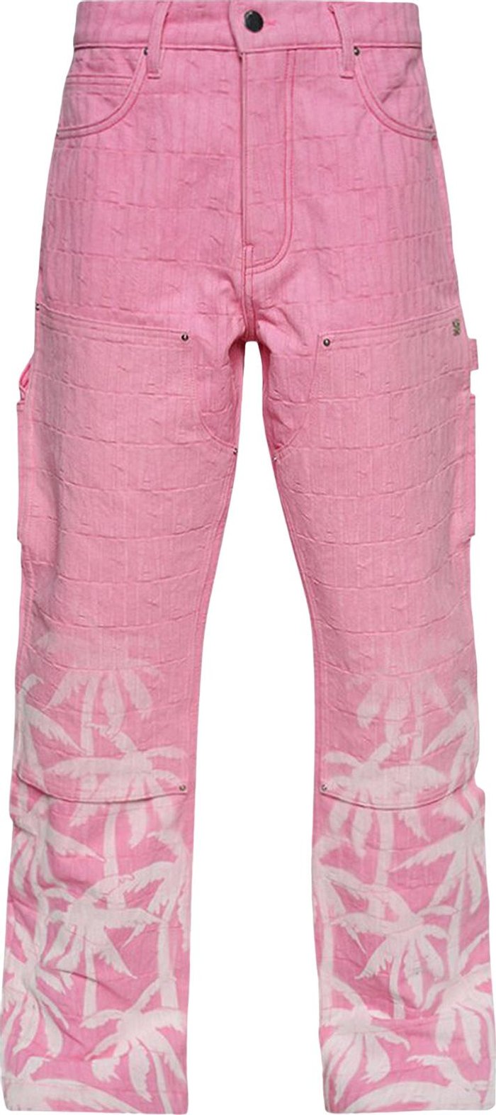 Amiri Palm Tree Carpenter Pants 'Pink' | GOAT