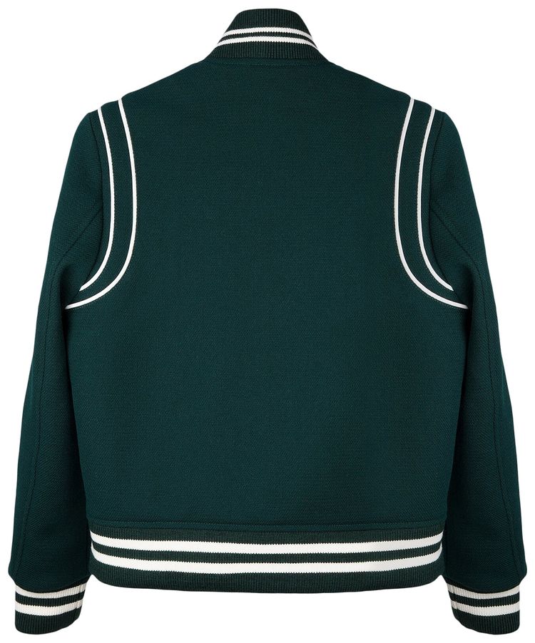 Sporty  Rich Connecticut Crest Varsity Jacket Forest
