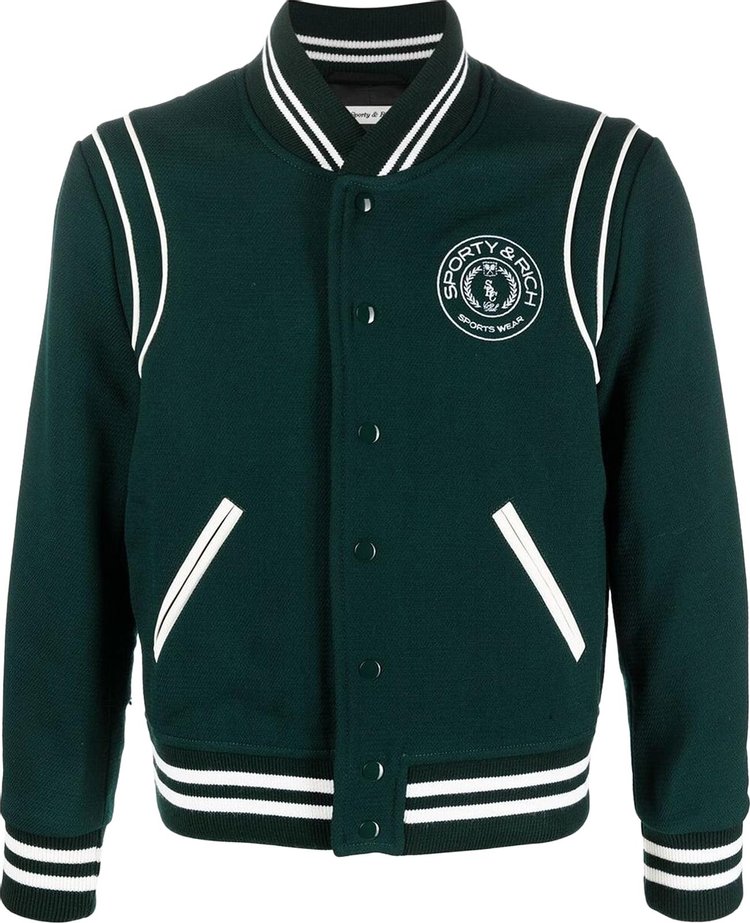 Buy Sporty & Rich Connecticut Crest Varsity Jacket 'Forest' - JA691FO ...