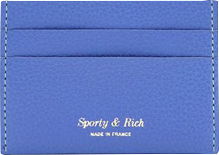 Sporty & Rich Leather Cardholde 'Ocean/Gold'