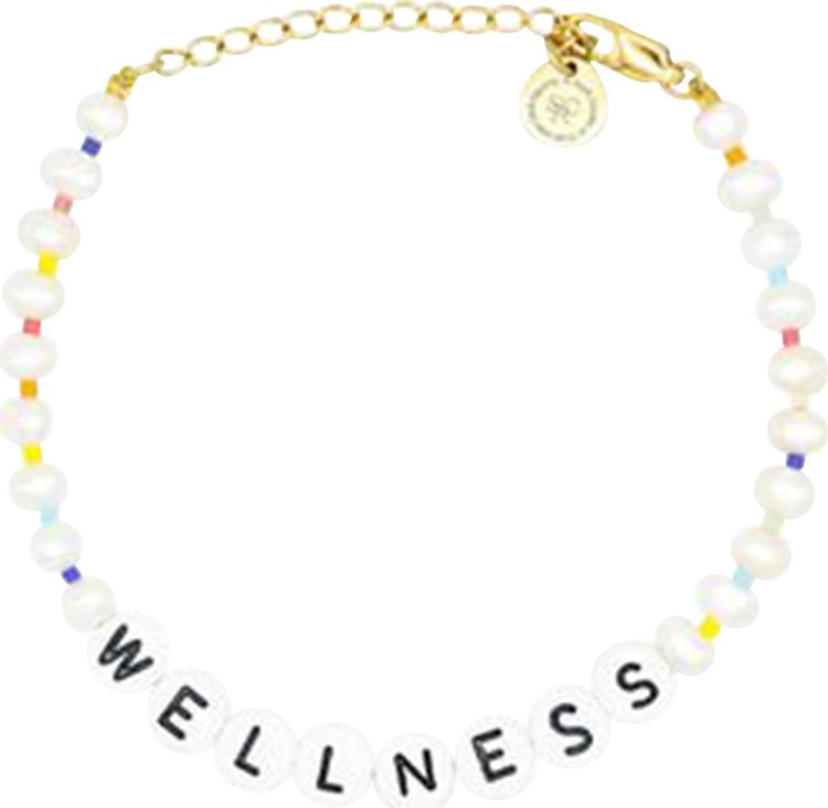 Sporty & Rich Wellness Bead Bracelet 'White/Multicolor'
