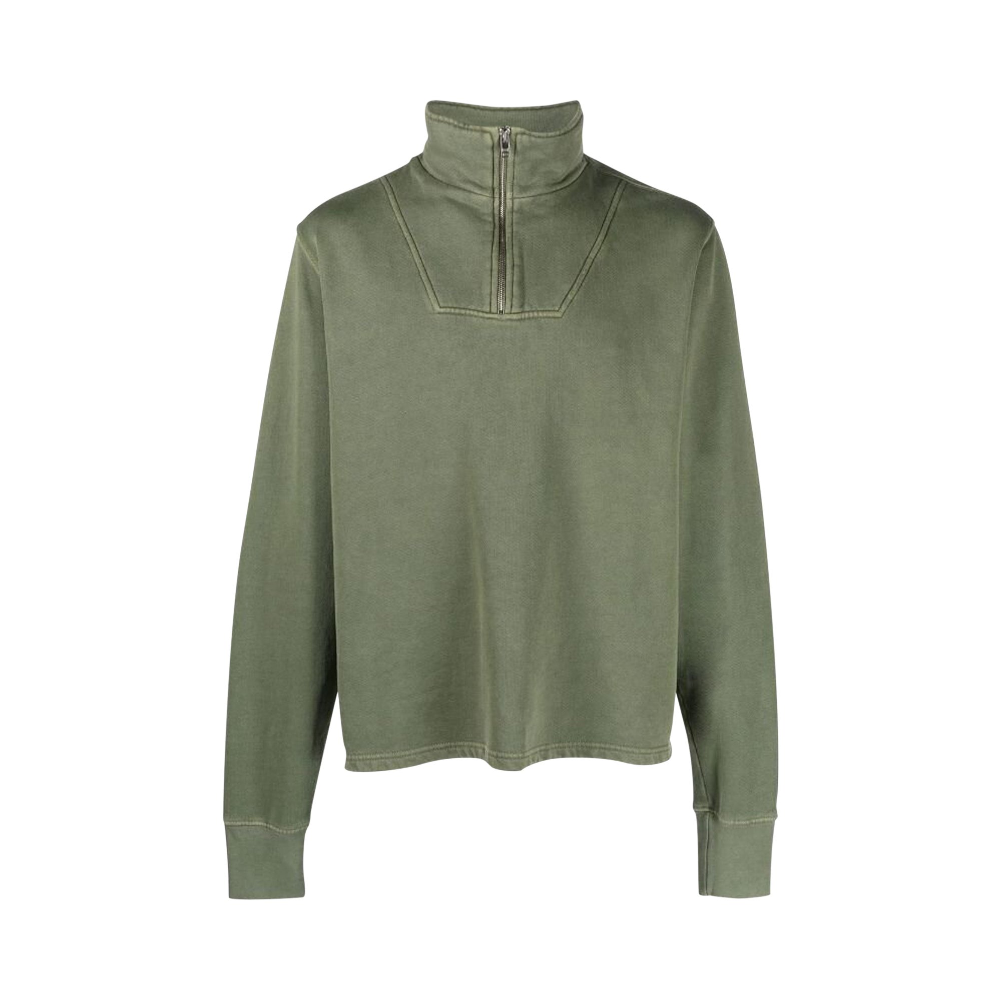 Buy Les Tien Half Zip Yacht Pullover 'Washed Spruce' - CF 1035 PD